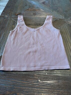 Ribbed Tank Top - Lavender Grey